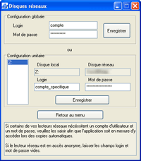 Sauvegarde des lecteurs reseau